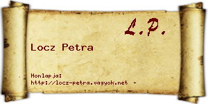 Locz Petra névjegykártya